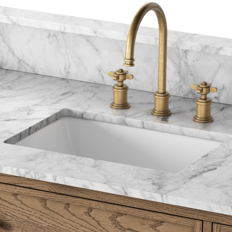 Elliston Single Wide Vanity-Carrara Marble