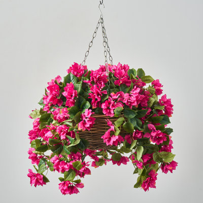 Panier suspendu Cerise Bougainvillea In Rattan