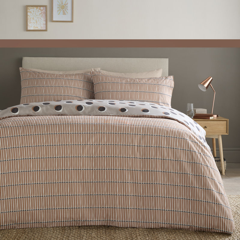 Polka Spot Cotton Blend Dots Duvet Cover Set, Double Bed (200 x 200 cm)
