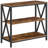 Sofa Console Table, 3 Tier Narrow Side Table With Open Shelves, Rustic Brown