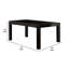 Table de salle à manger Renu, 72 po, plateau rectangulaire en bois massif noir antique