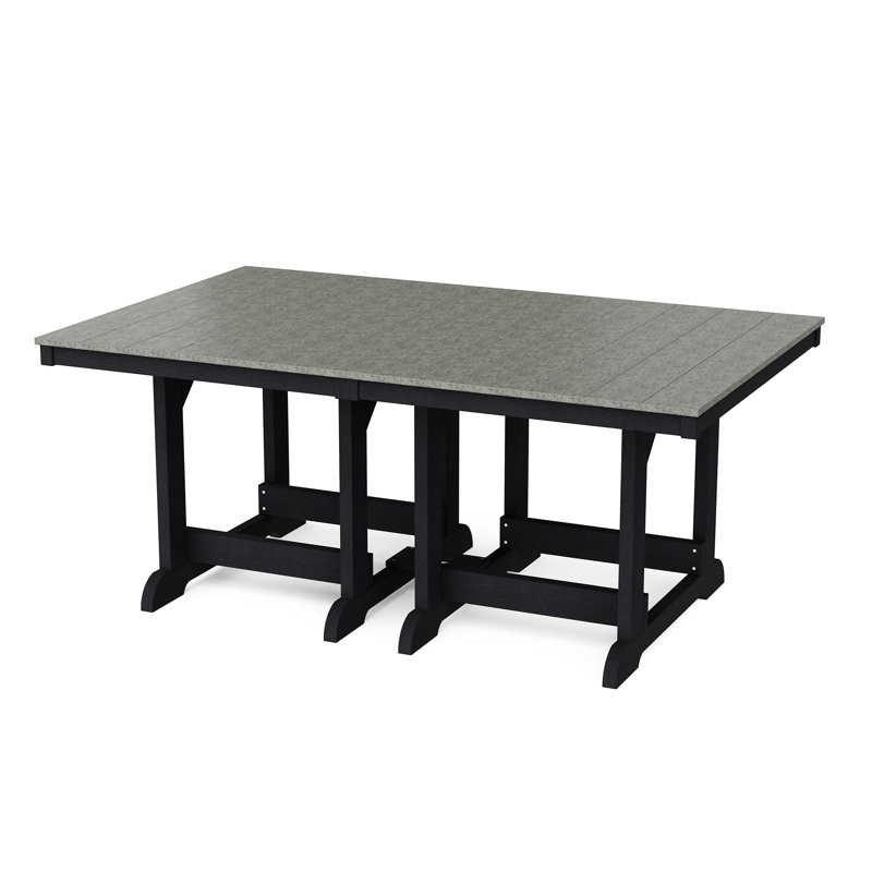 Heritage 44" x 72" Dining Table, Dark Gray/Black