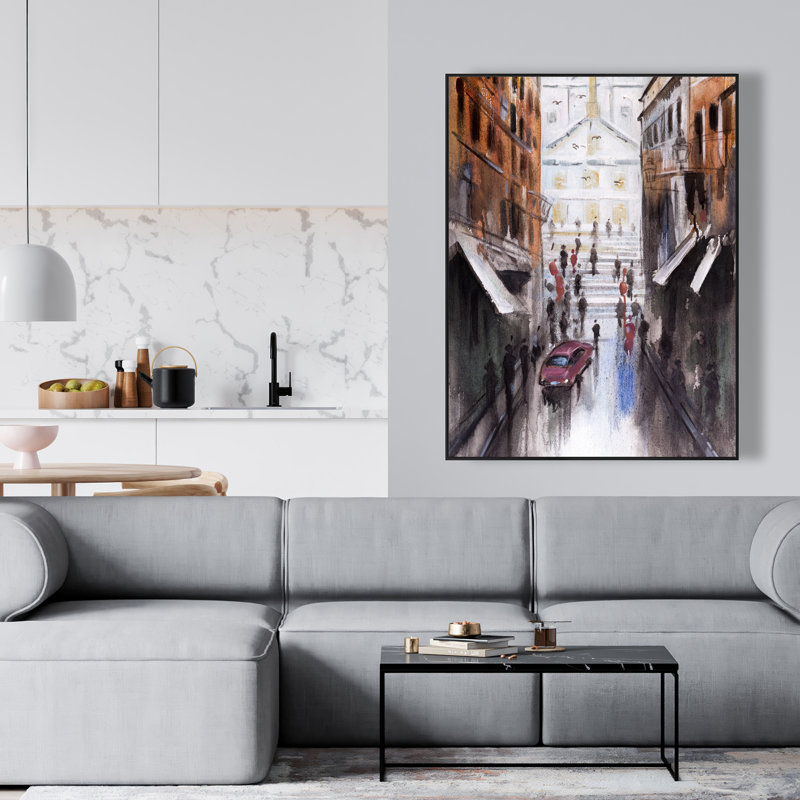 Historic Place - Contemporary Man, toile encadrée Home Decor