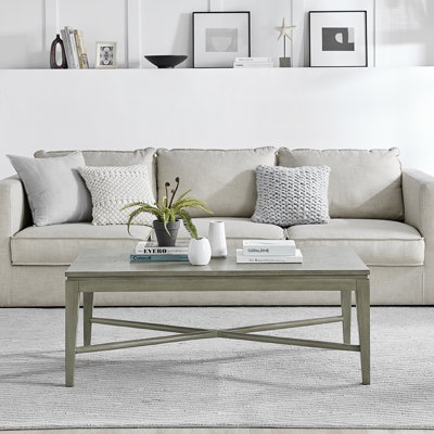 Malta Solid Wood Cross Legs Coffee Table