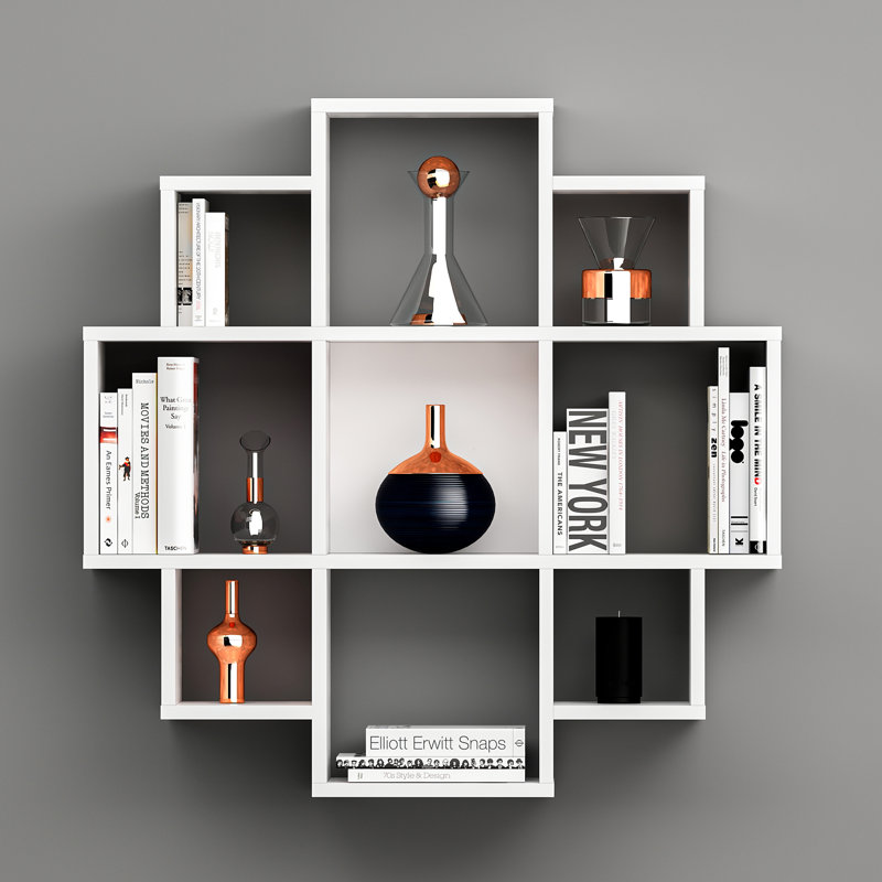 Zaria Cube Shelf, White
