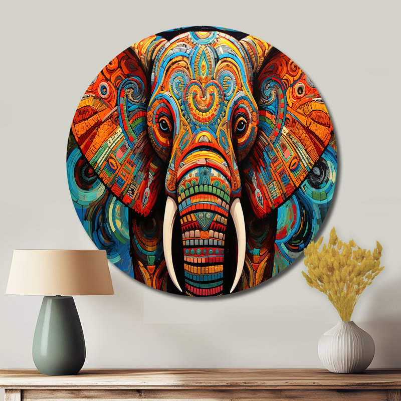 Thalya - animaux, art en métal rond, H 16 po x l 16 po
