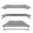 2-Piece Cooling Rack With Collapsible Folding Legs - For Cooking, Roasting, Drying, Grilling (Black)