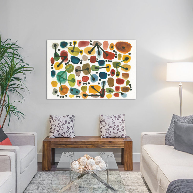 «Mid Century I» par Cheryl Warrick - toile gondolée, H 12 po x l 18 po x p 1,5 po