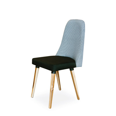 Darbonne Upholstered Side Chair in Checkered Black