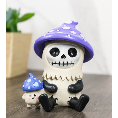 Figurine Furry Bones fantaisiste mauve en forme de squelette Kinoko