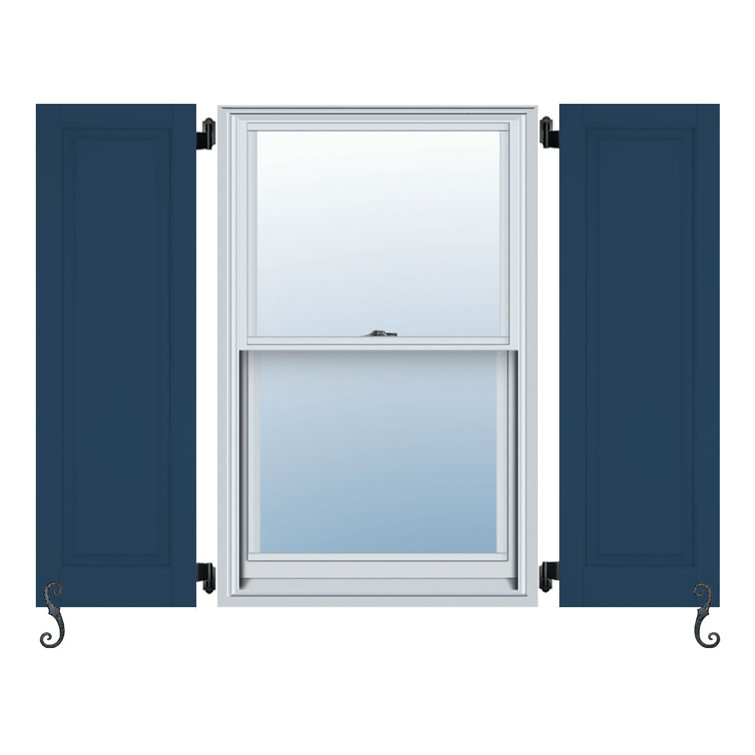 Atlantic Classic Single Panel, Raised Panel Shutter Pair