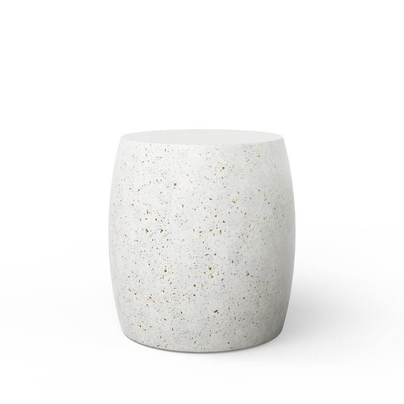 Mixx End Table, Ivory Terrazo