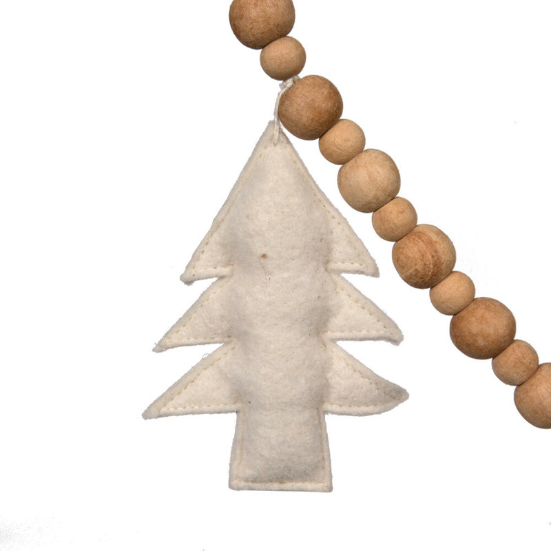 Wood 60'' Novelty Garland Garland, White
