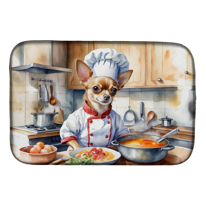 Tapis de séchage Chihuahua The Chef