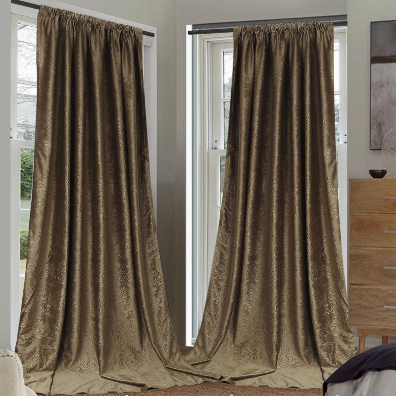 Jekhi Velvet Blackout Pair, Gray, 52" W x 102" L