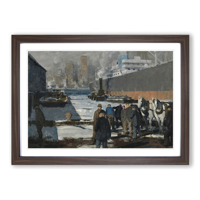 Men of the Docks by George Bellows - Framed Print