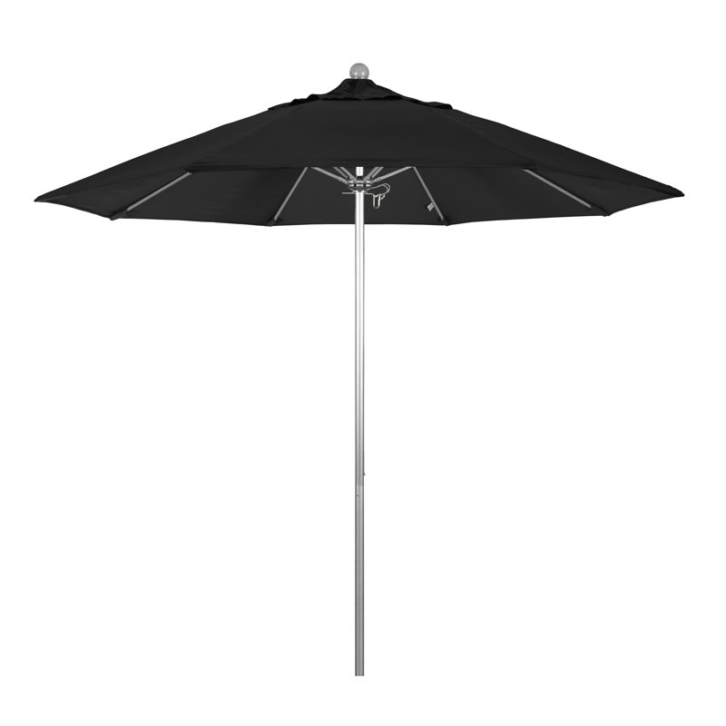 Hibo 108'' Market Sunbrella® Umbrella, Canvas Black Sunbrella® Canvas
