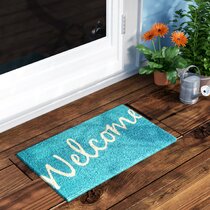 Funny Welcome Monogram Doormats for Entrance Way Indoor Decor Hello From  The InSide Doormat Kitchen Rugs and Mats With Anti-Slip Rubber Back Novelty  Gift Mat(23.6 X 15.7 in) 