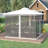 Outsunny Replacement Mesh Sidewall Netting For Patio Gazebos And Canopy Tents With Zippers (Sidewall Only)