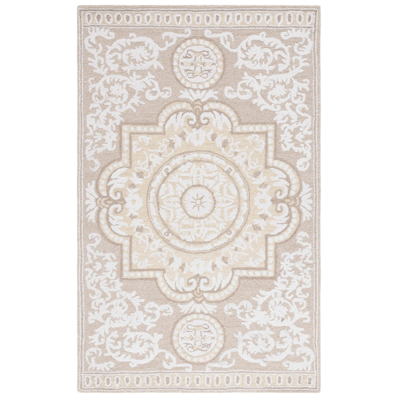 Lutrica Abstract Hand Tufted Wool With Cotton Cloth Backing Oriental Rug, Rectangle 3' x 5'