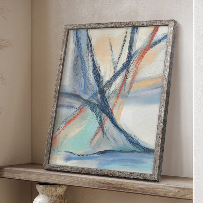 ABSTRACT Series DCC XXII, reproduction encadrée - bois massif, H 11 po x l 9 po