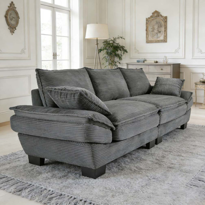 Canapé 85,4 po, Gris