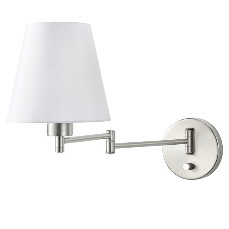Applique à bras pivotant, Nickel brossé, H 13,78 po x l 7,09 po x P 21,26 po
