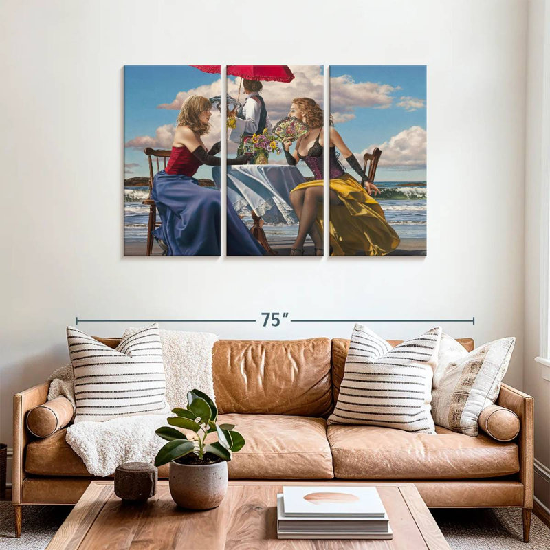 Leisha Cafe Oceanus, 36" H x 57" W