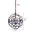 Lustre en forme de globe à 4 lumières avec détails en cristal Svante-22858975-22858978