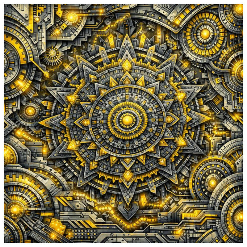 Rideaux de fenêtre mandala complexes métalliques, voilages et voilages de mandala complexes - 1 panneau, 50" x 80" - 1 Panel
