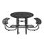 Table de pique-nique ronde de 46 pouces avec trou pour parasol