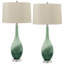 Salato 34 in. Sea Salt Glass Table Lamp