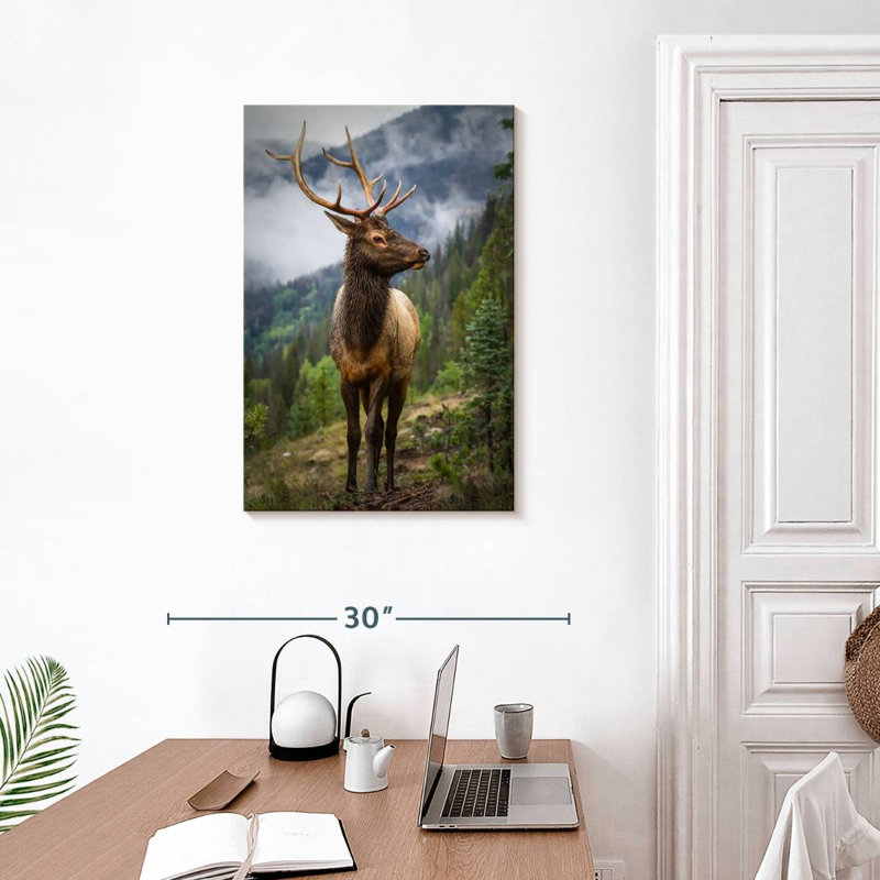 Brampt Elk In The Rockies, 30" H x 20" W