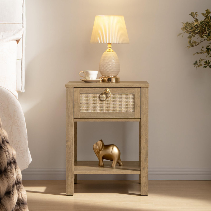 Table de chevet Boho, Carbone cerise