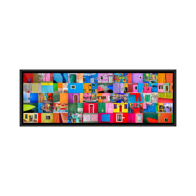 «Burano Study Burano Italy», impression sur toile, H 20 po x l 60 po x P 1,5 po, Cadre noir