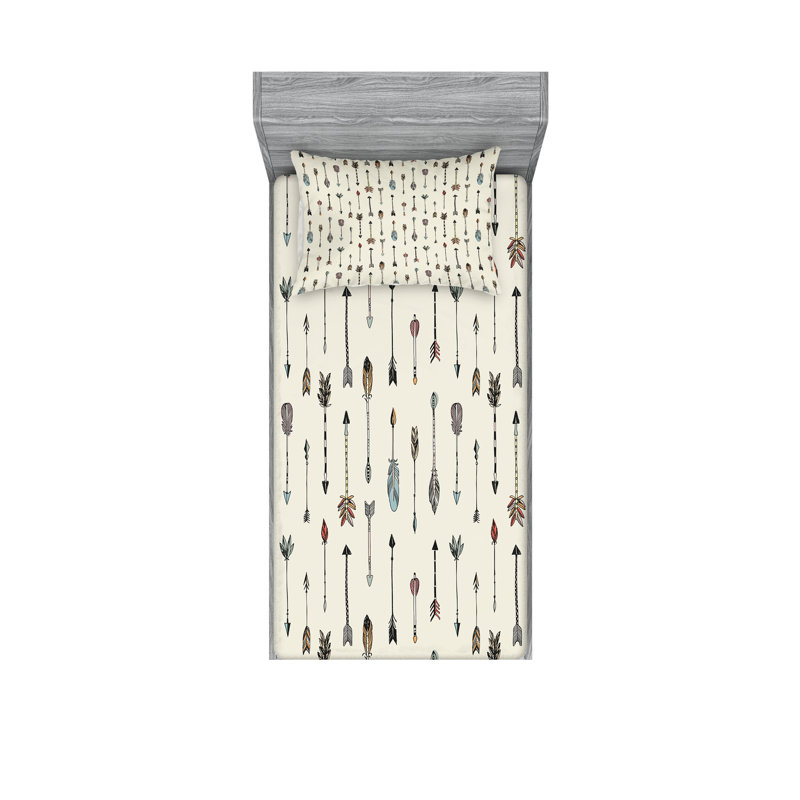 Multicolore drap-housse et coussin décoratif Ambesonne, Twin XL Sheet Set + 3 Additional Pieces