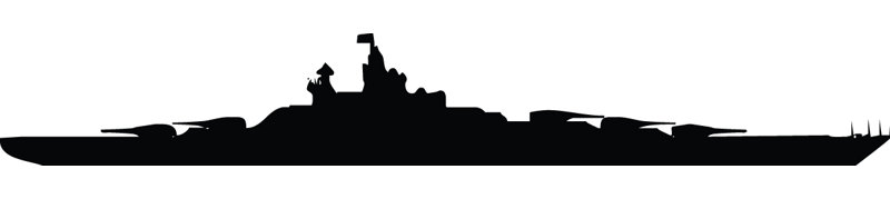 Adhésif décoratif Haynes Battleship I Silhouette, H 9 po x l 60 po