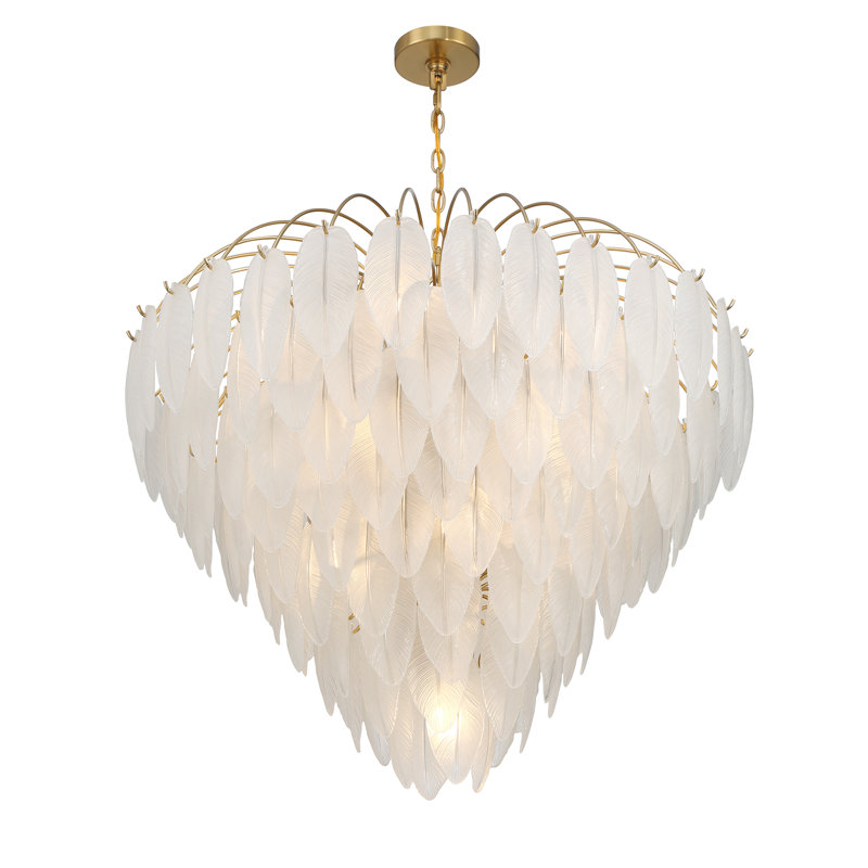 Boa 9-Light Chandelier in Warm Brass by Breegan Jane, 15 Lights