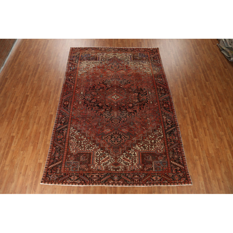 Tapis géométrique en laine 8 x 12
