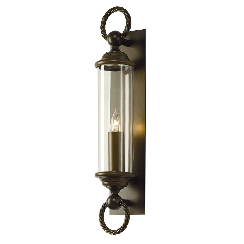 Cavo Outdoor Sconce, Clear, Coastal Burnished Steel