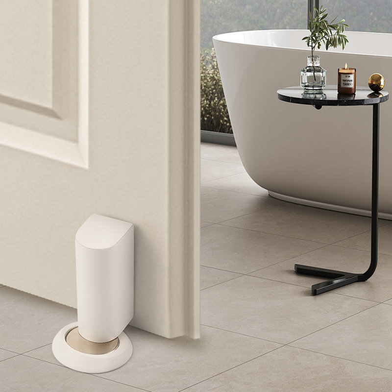 Windproof Mute Brass Doorstop Multipack, White