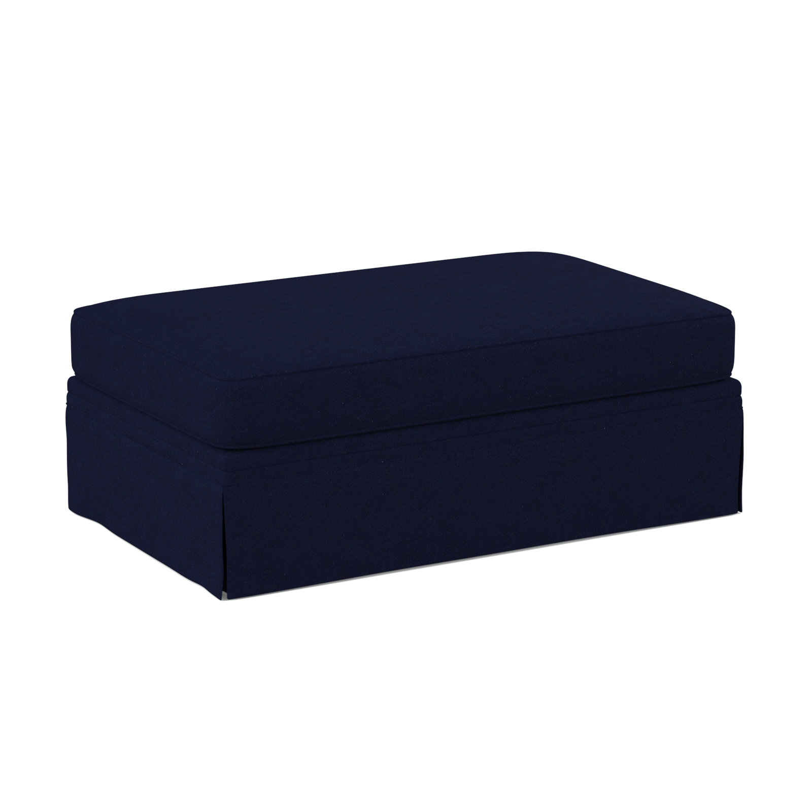 Shelby 47" Ottoman, Bella Ink Blue Performance Velvet