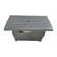 Foyer de table en acier au propane de 25 po H x 42 po avec couvercle, 50000, allumage 8 heures, allumage à bouton-poussoir, gris, chaleur réglable H 25 po l 42 po, temps de combustion gris, allumage