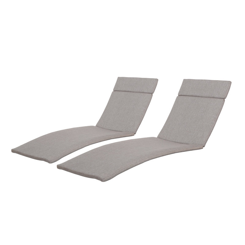 Cara IndoorOutdoor Chaise Lounge Cushion, Charcoal