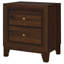 Table de chevet 2 tiroirs Noyer