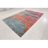 Contemporary One-of-a-Kind Rectangle 6'6" X 9'4" Hand Knotted Area Rug