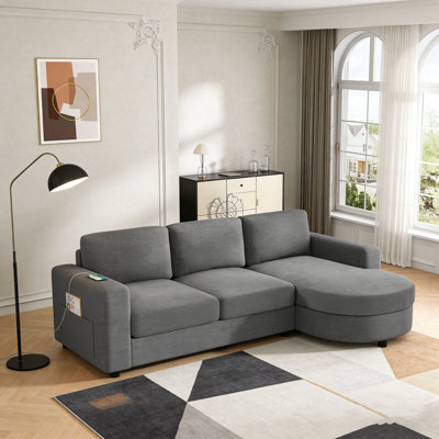 84.6" L-shaped Sofa Couch