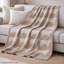 Beige Sheep Large Knitted Throw