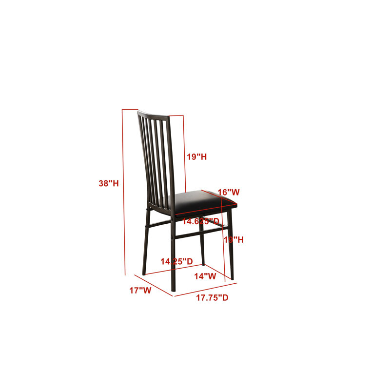 Heavy Duty Metal Chairs - Upholstered Dining Room Chair, Set of 4