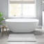 Tapis gris pour salle de bain réversible 100% coton 24 x 60 po 3000 g / m² - conçu pour la douceur et l'élégance, velours moyen, durable, lavable à la machine, antidérapant-1895427427